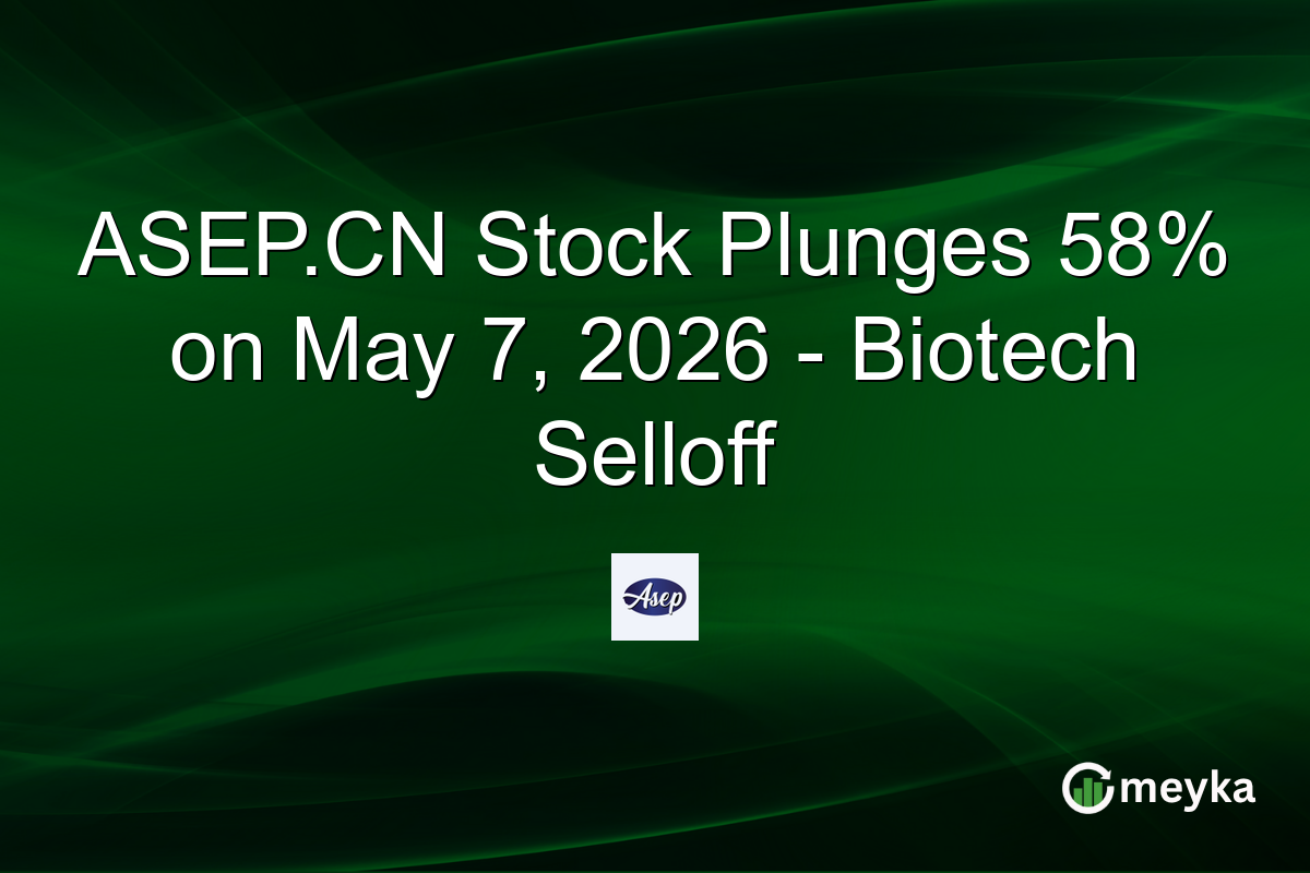 ASEP.CN Stock Plunges 58% on May 7, 2026 – Biotech Selloff