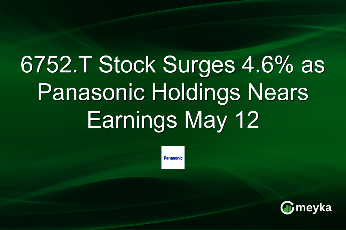 6752.T Stock Surges 4.6% as Panasonic Holdings Nears Earnings May 12