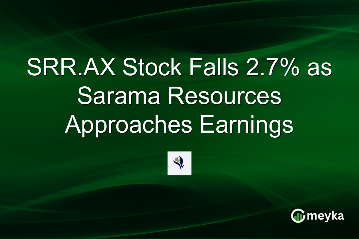 SRR.AX Stock Falls 2.7% as Sarama Resources Approaches Earnings