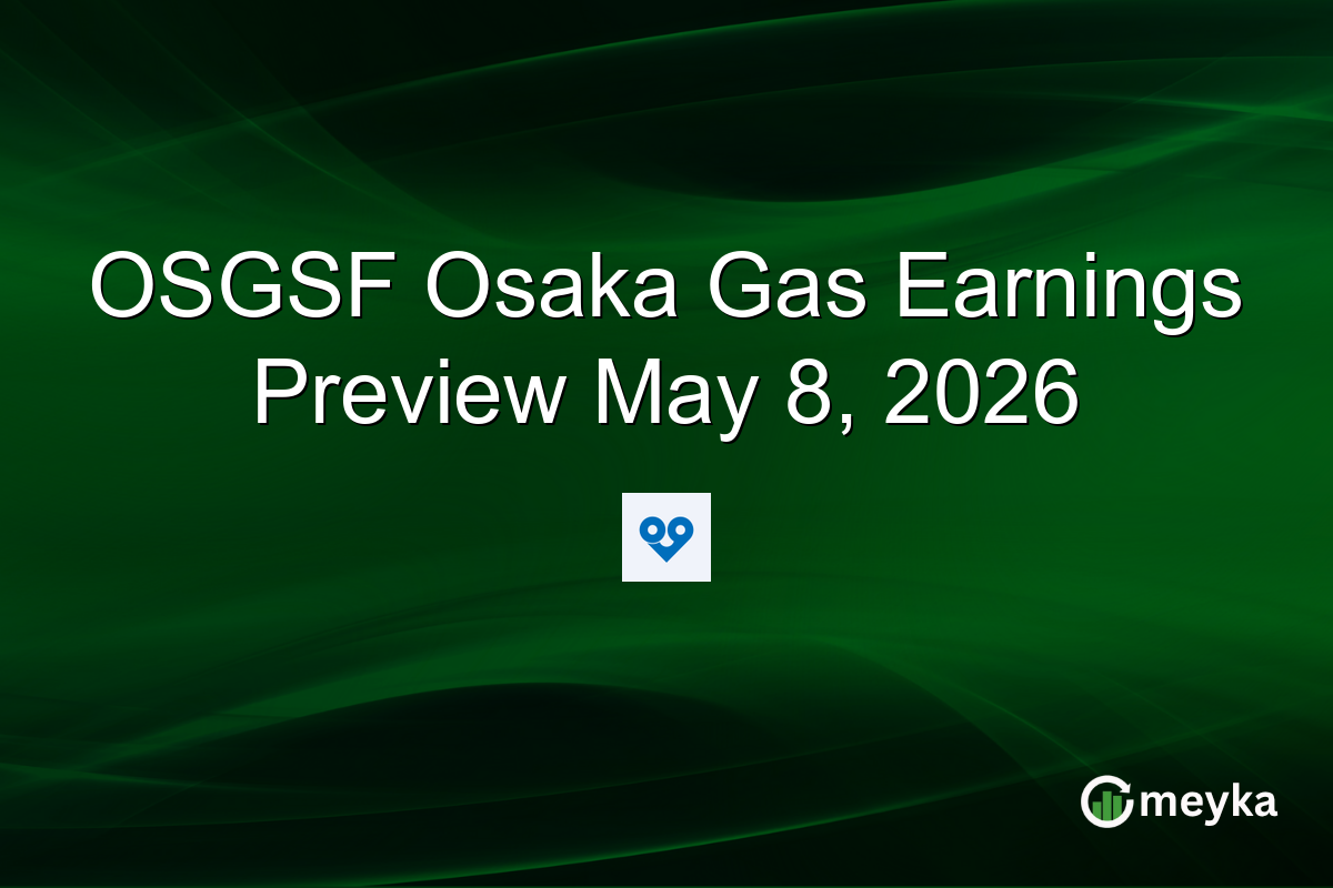 OSGSF Osaka Gas Earnings Preview May 8, 2026