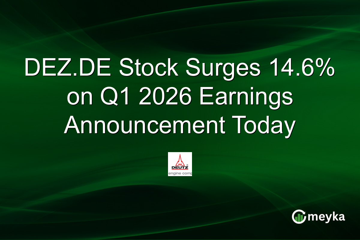 DEZ.DE Stock Surges 14.6% on Q1 2026 Earnings Announcement Today