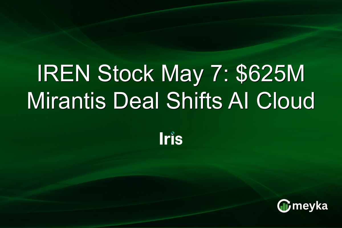 IREN Stock May 7: $625M Mirantis Deal Shifts AI Cloud