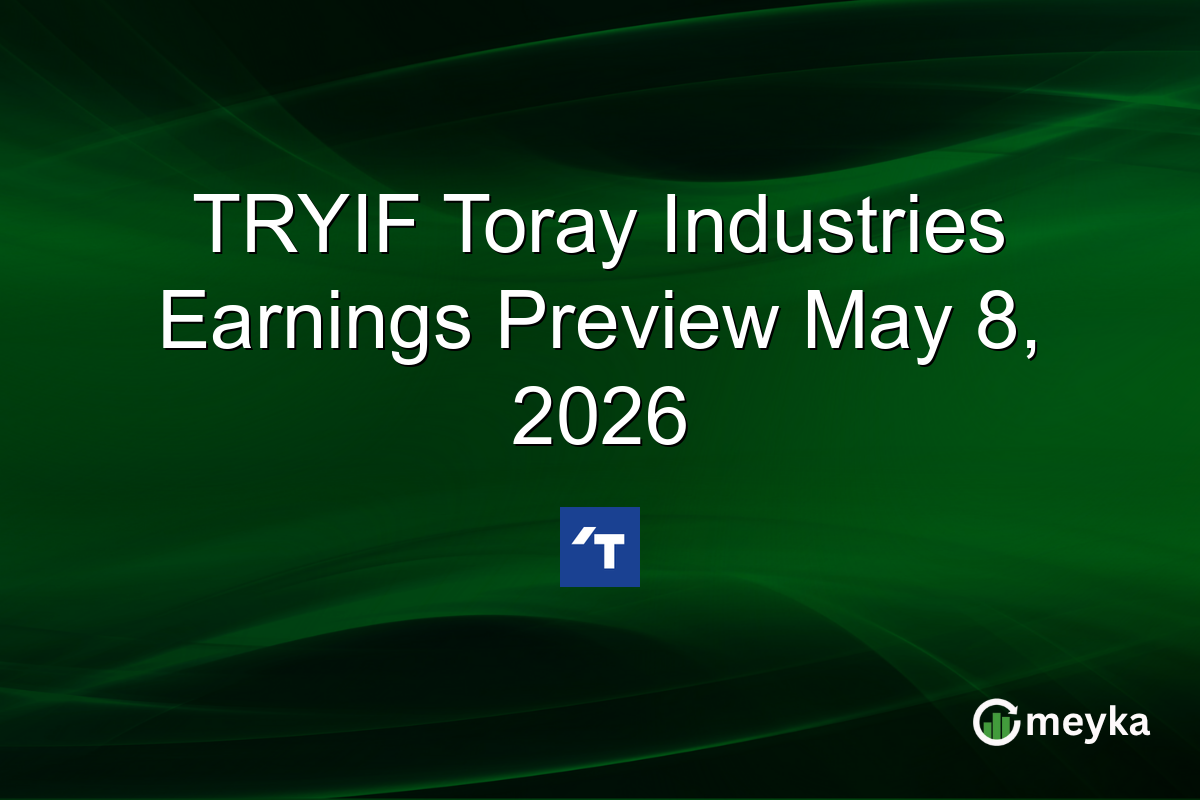 TRYIF Toray Industries Earnings Preview May 8, 2026