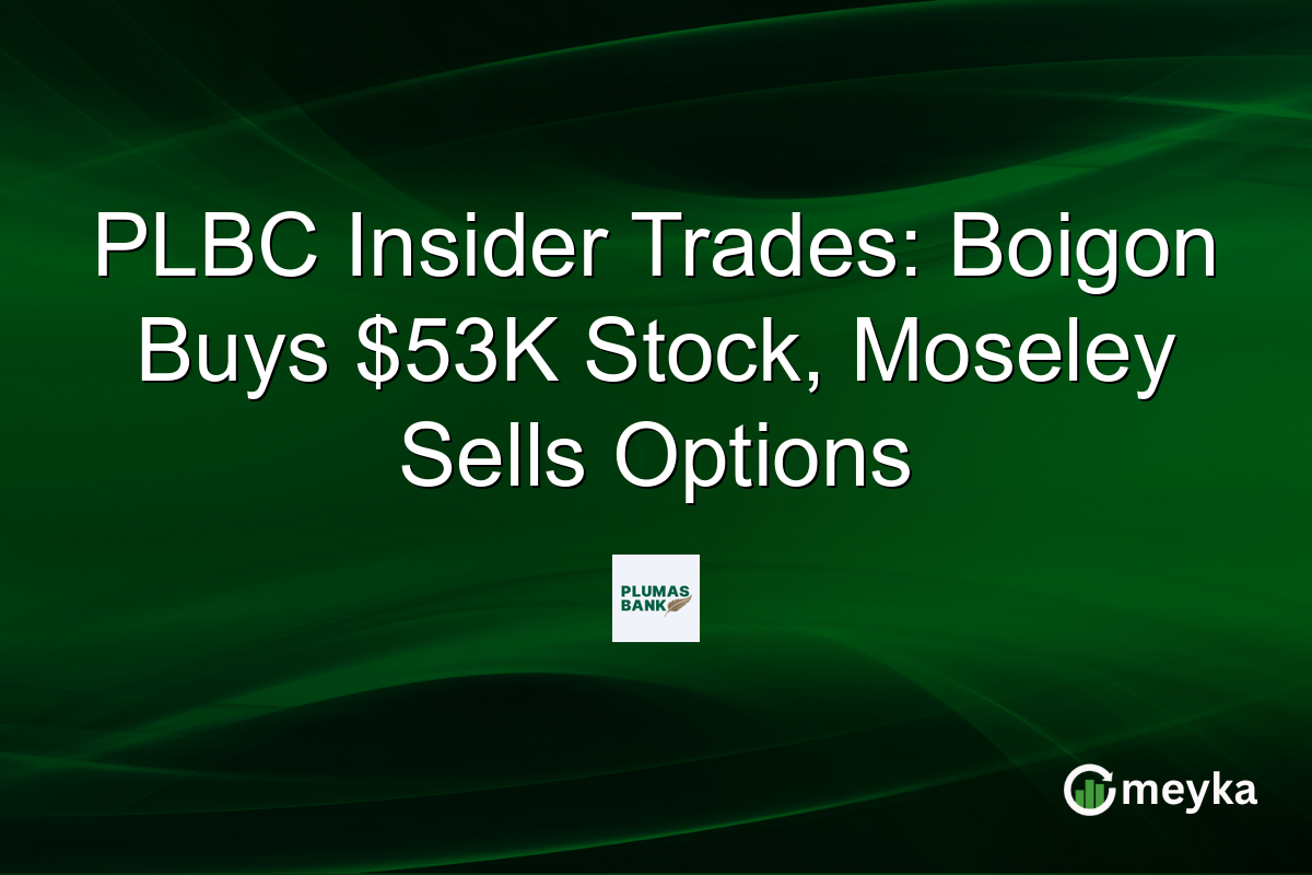 PLBC Insider Trades: Boigon Buys $53K Stock, Moseley Sells Options