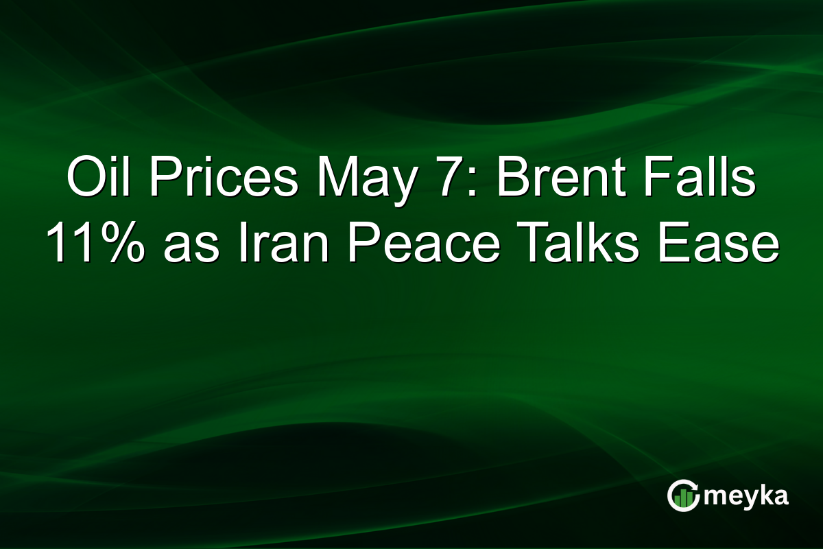Oil Prices May 7: Brent Falls 11% as Iran Peace Talks Ease