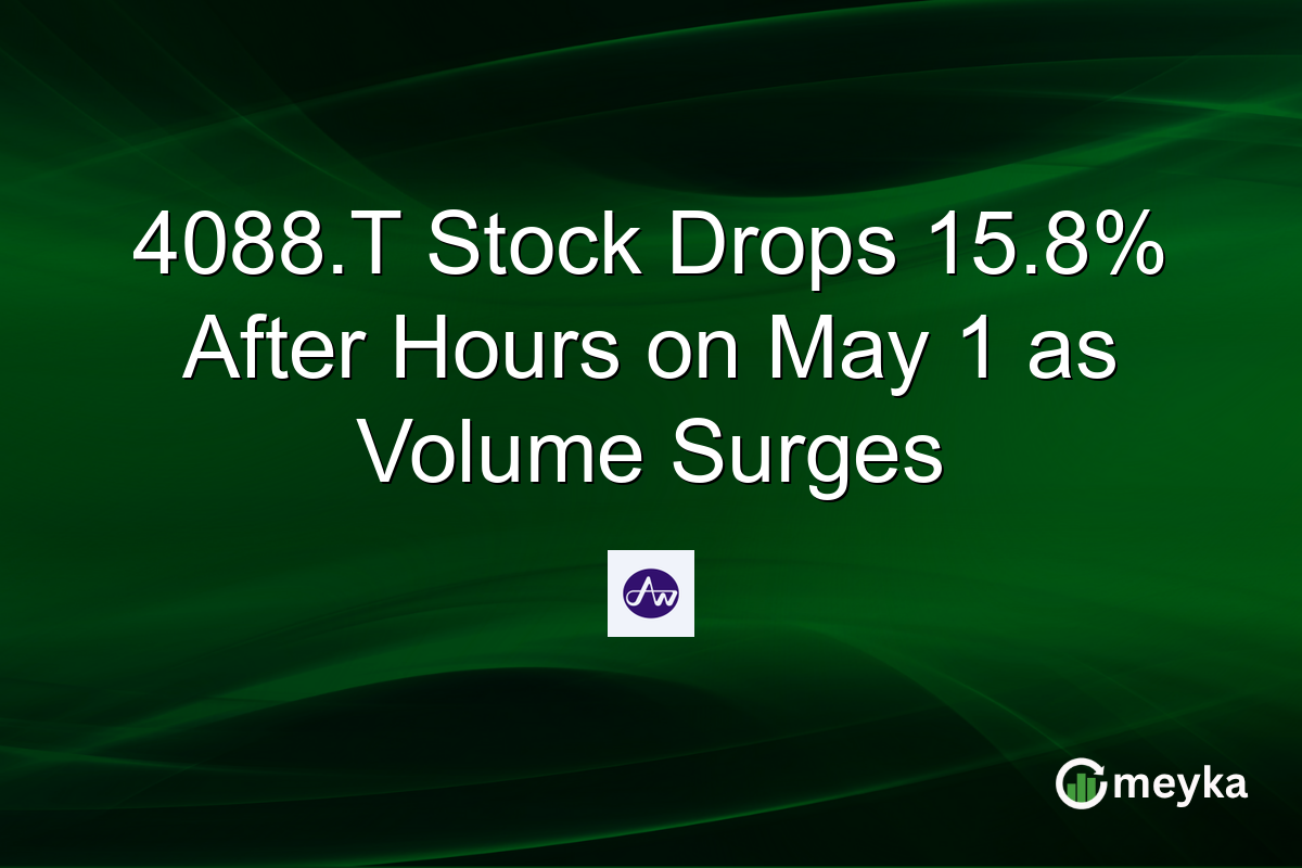 4088.T Stock Drops 15.8% After Hours on May 1 as Volume Surges