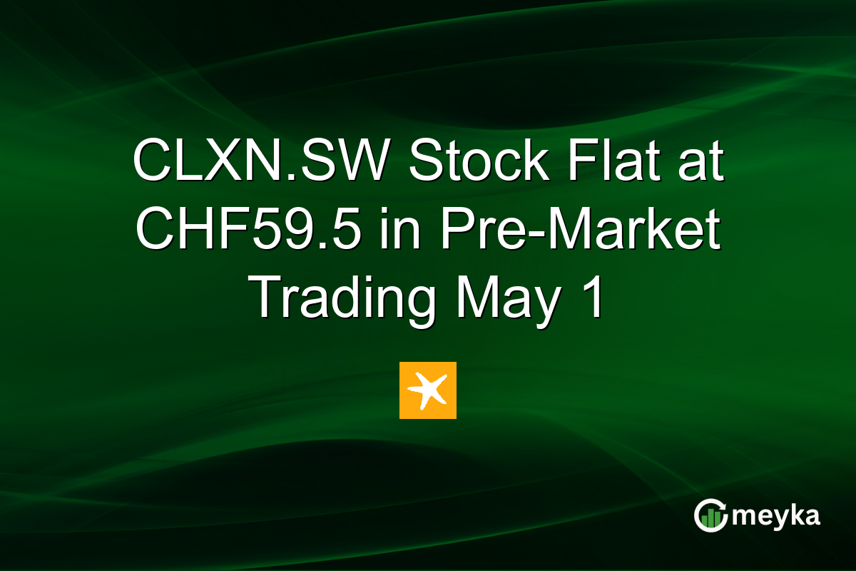 CLXN.SW Stock Flat at CHF59.5 in Pre-Market Trading May 1