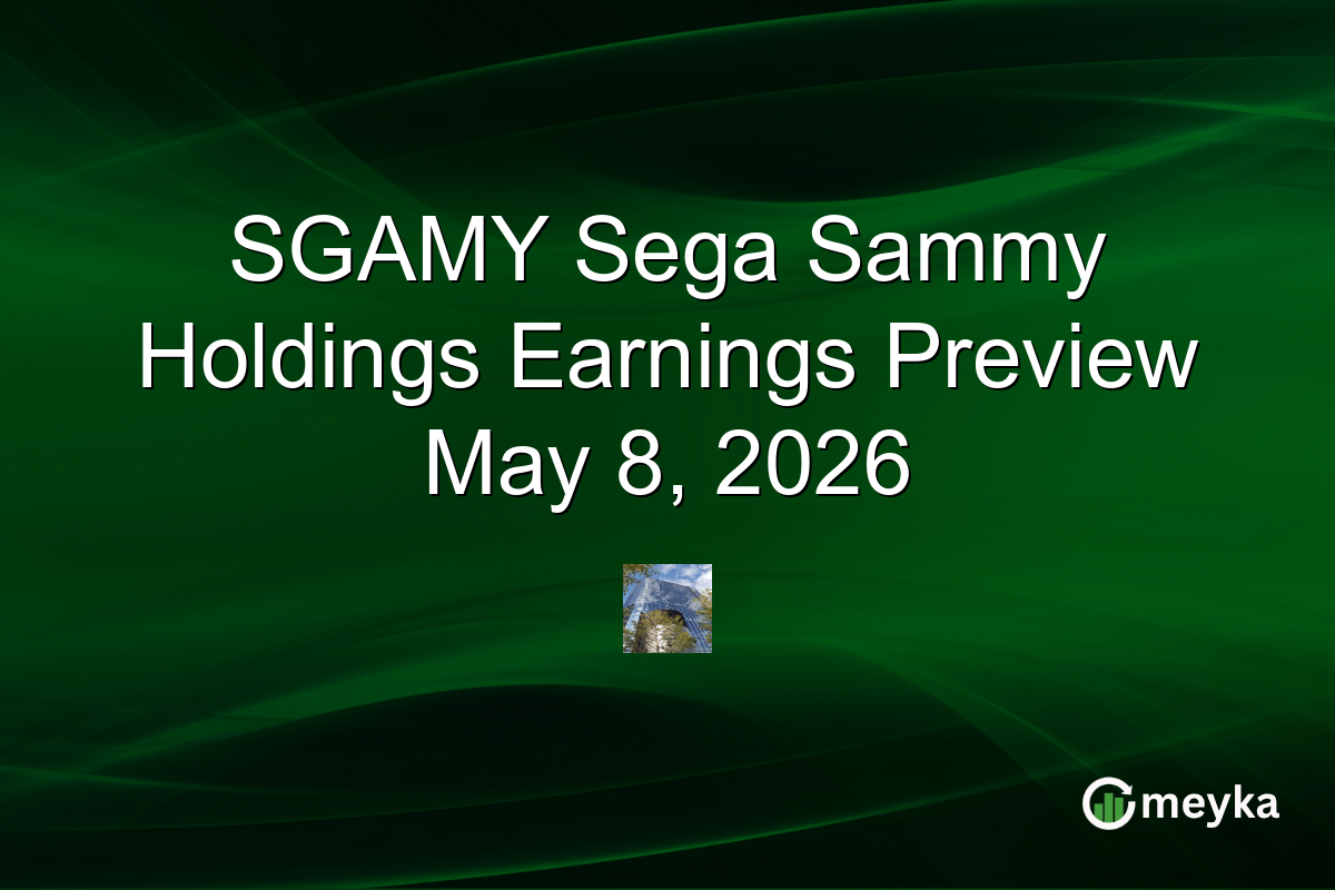 SGAMY Sega Sammy Holdings Earnings Preview May 8, 2026