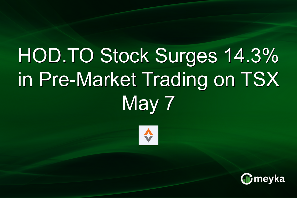HOD.TO Stock Surges 14.3% in Pre-Market Trading on TSX May 7