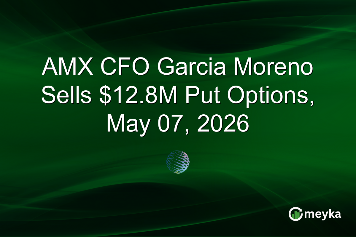 AMX CFO Garcia Moreno Sells $12.8M Put Options, May 07, 2026
