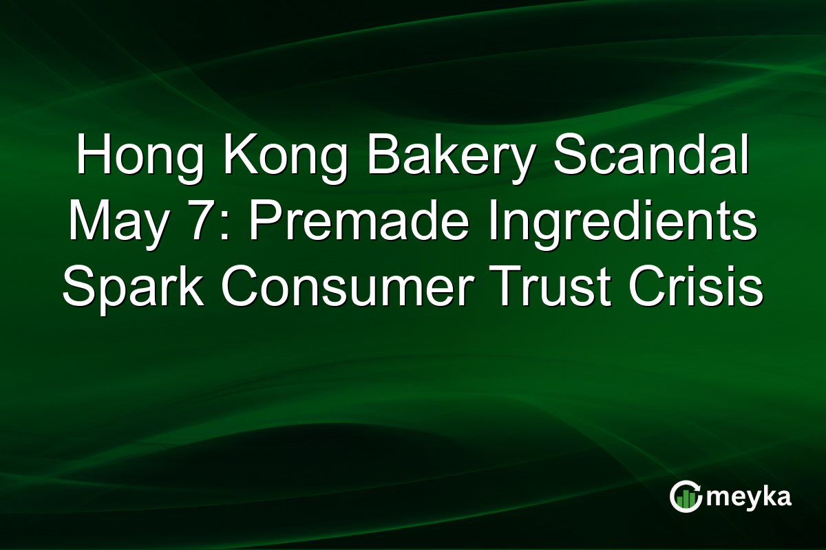 Hong Kong Bakery Scandal May 7: Premade Ingredients Spark Consumer Trust Crisis
