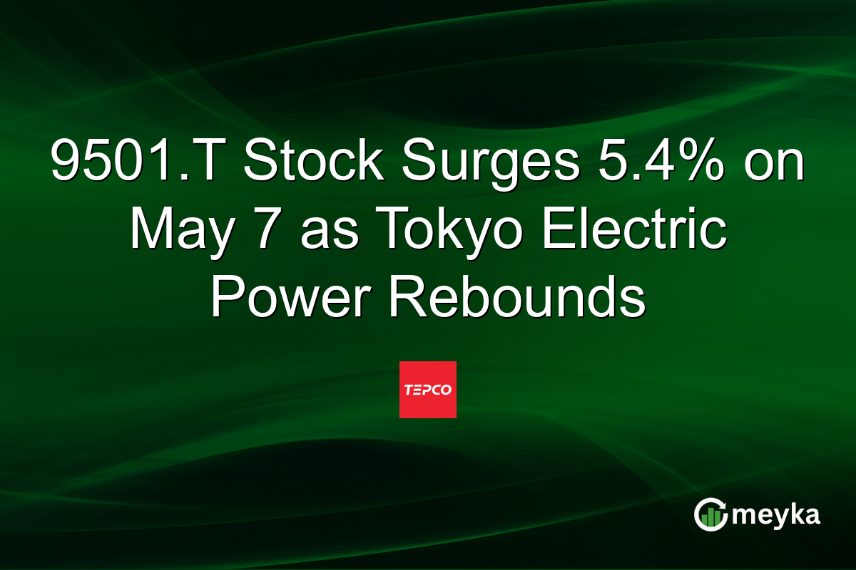 9501.T Stock Surges 5.4% on May 7 as Tokyo Electric Power Rebounds