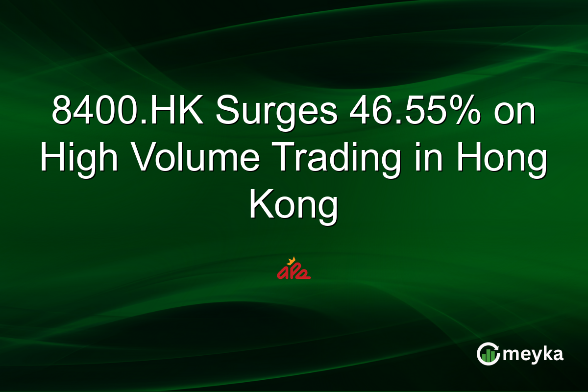 8400.HK Surges 46.55% on High Volume Trading in Hong Kong