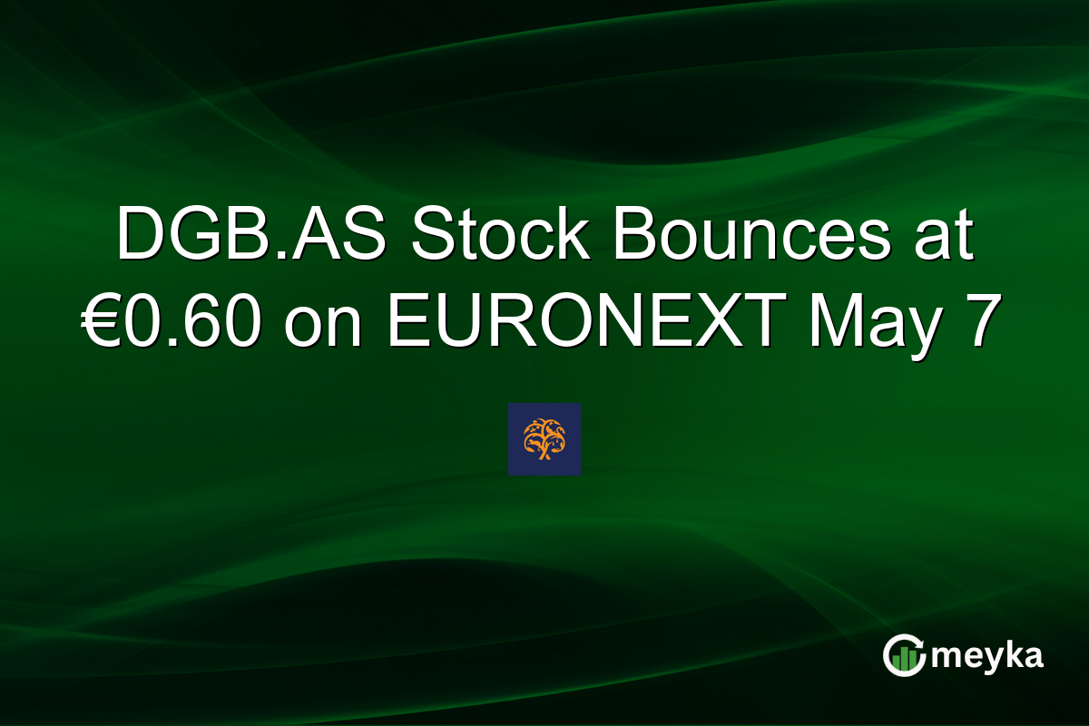 DGB.AS Stock Bounces at €0.60 on EURONEXT May 7