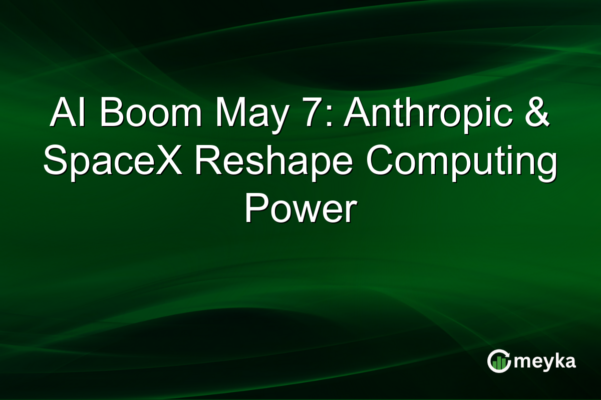 AI Boom May 7: Anthropic & SpaceX Reshape Computing Power
