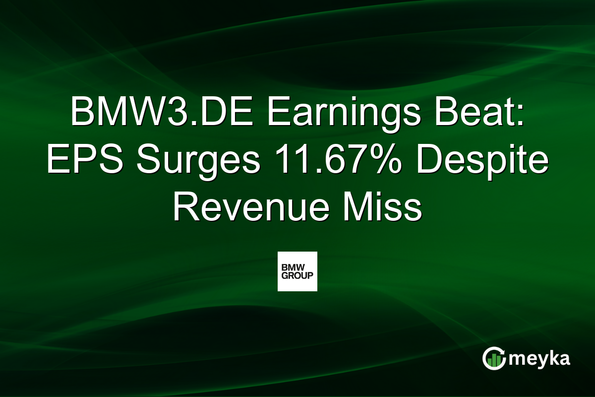 BMW3.DE Earnings Beat: EPS Surges 11.67% Despite Revenue Miss