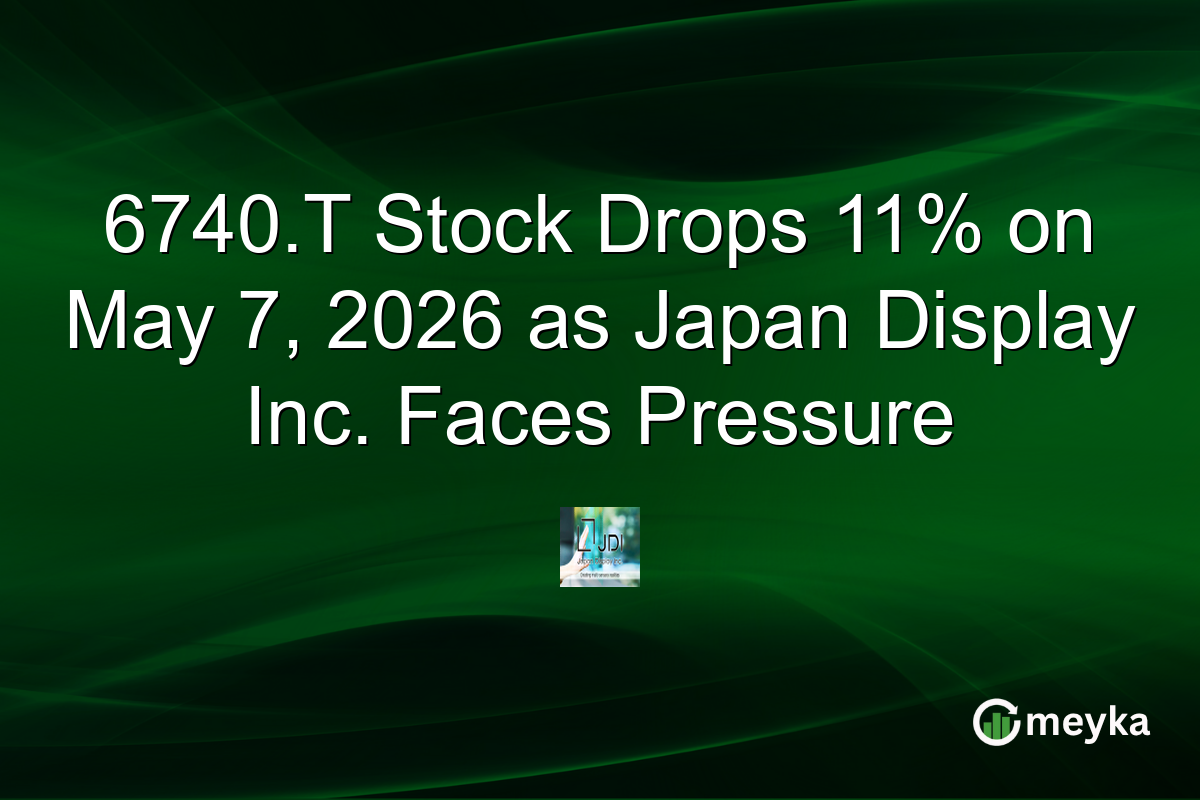 6740.T Stock Drops 11% on May 7, 2026 as Japan Display Inc. Faces Pressure