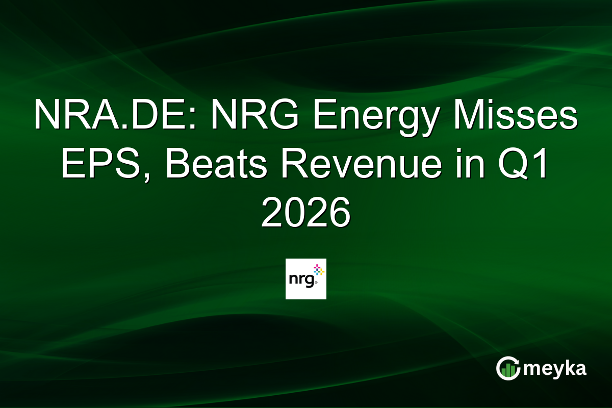 NRA.DE: NRG Energy Misses EPS, Beats Revenue in Q1 2026