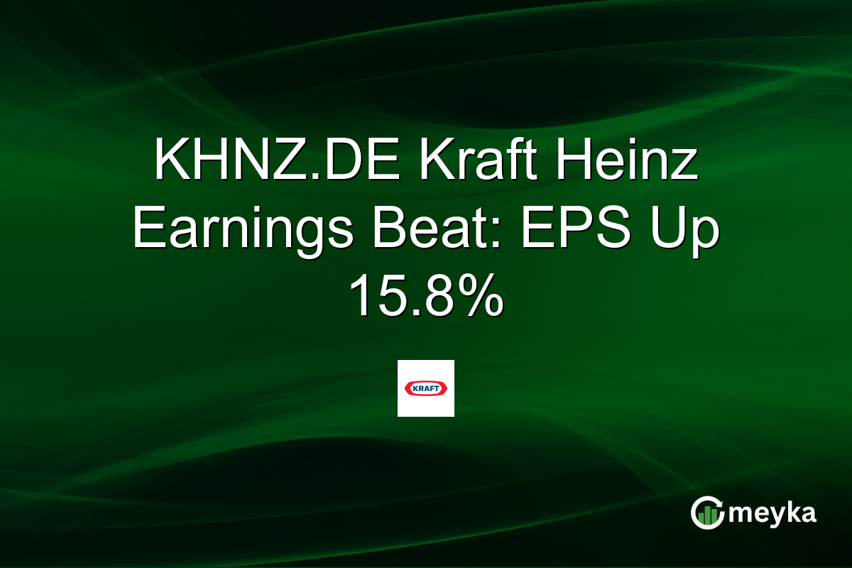 KHNZ.DE Kraft Heinz Earnings Beat: EPS Up 15.8%