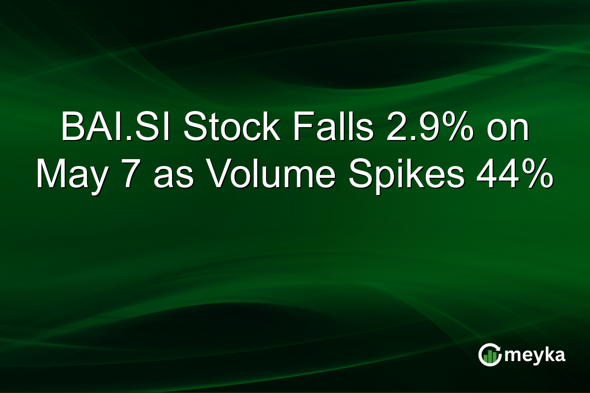 BAI.SI Stock Falls 2.9% on May 7 as Volume Spikes 44%