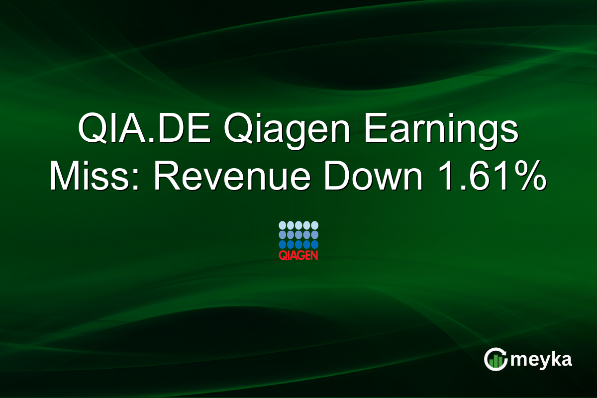 QIA.DE Qiagen Earnings Miss: Revenue Down 1.61%