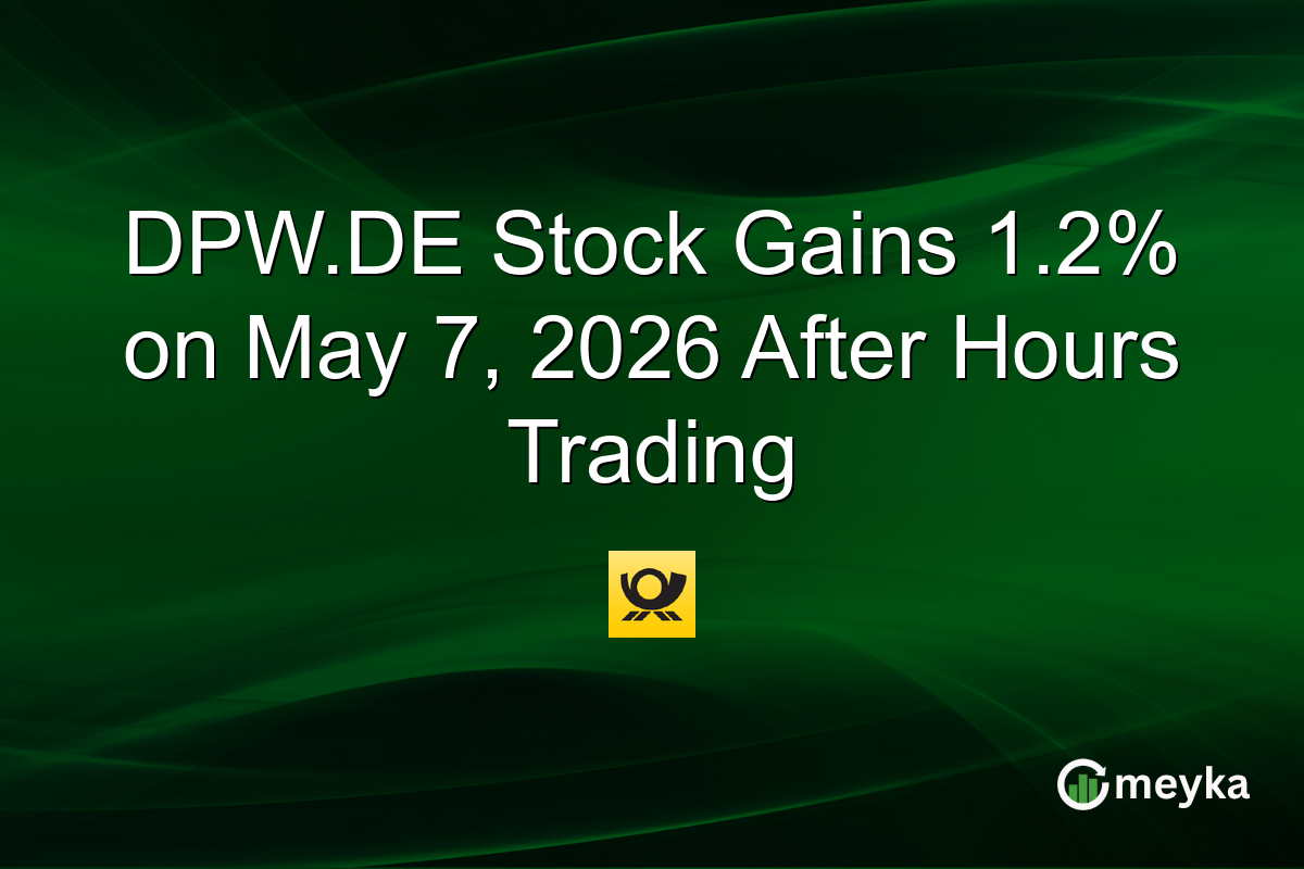 DPW.DE Stock Gains 1.2% on May 7, 2026 After Hours Trading