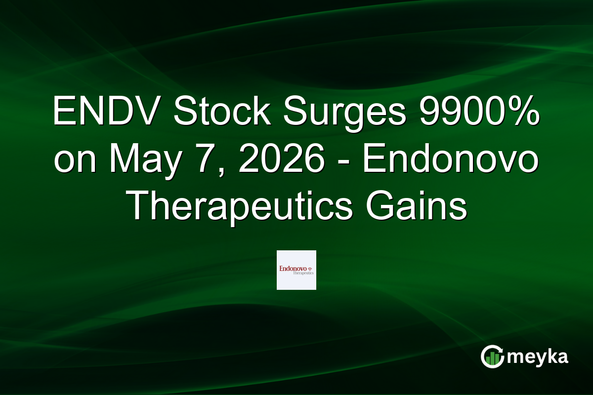 ENDV Stock Surges 9900% on May 7, 2026 – Endonovo Therapeutics Gains