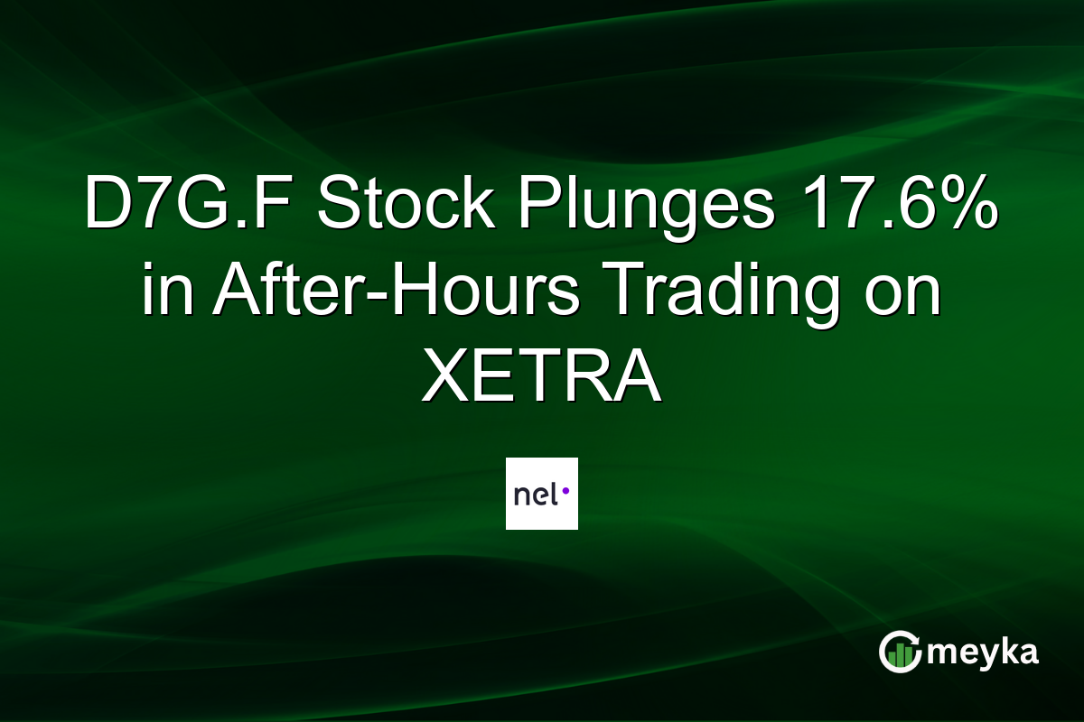 D7G.F Stock Plunges 17.6% in After-Hours Trading on XETRA