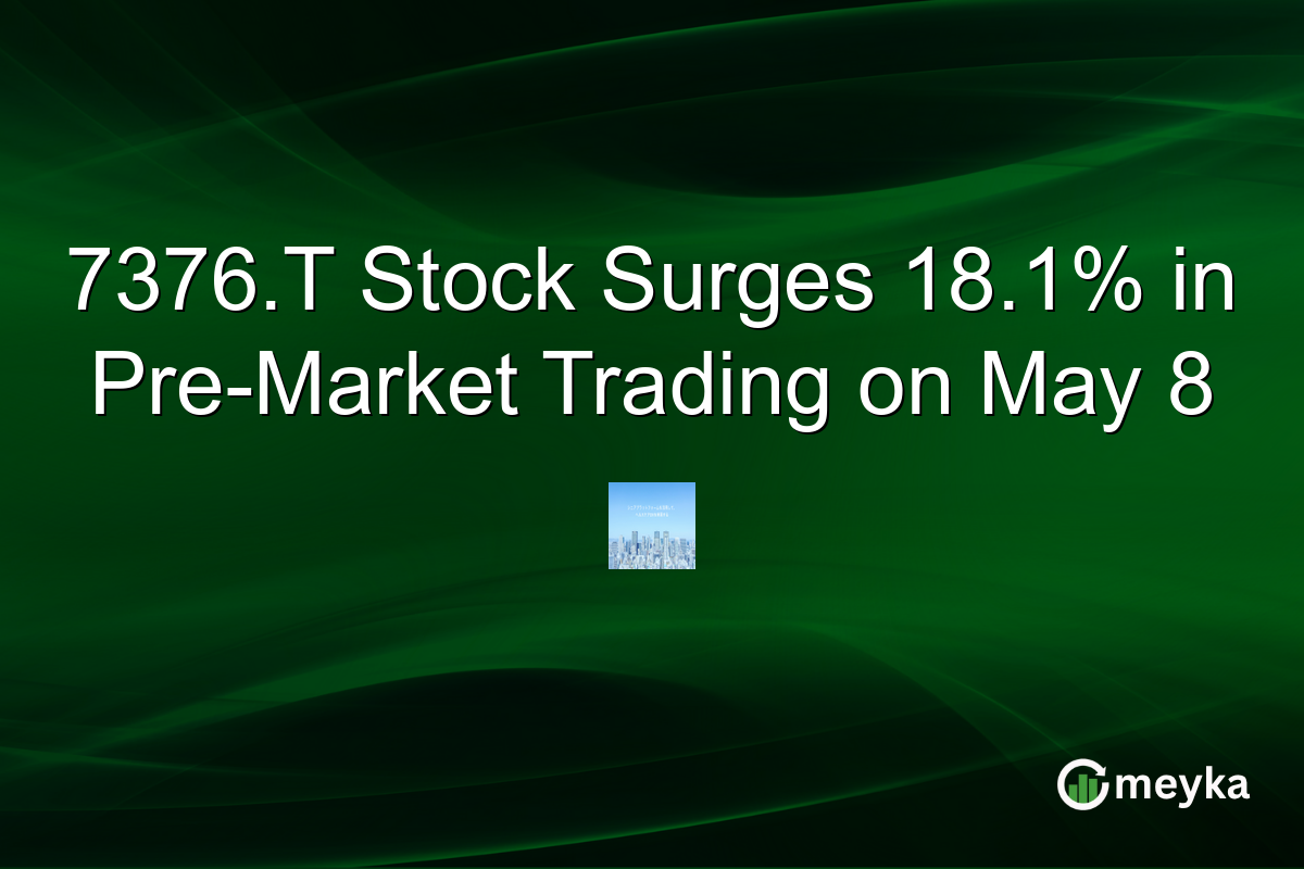 7376.T Stock Surges 18.1% in Pre-Market Trading on May 8