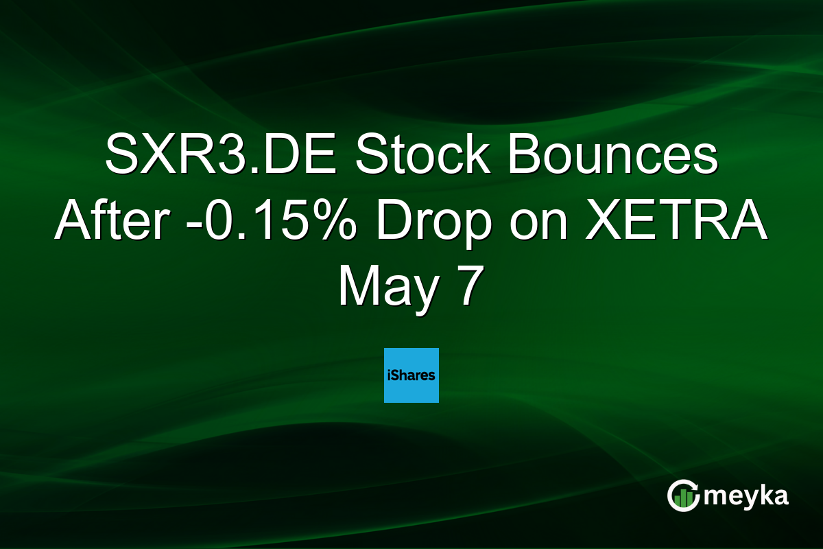 SXR3.DE Stock Bounces After -0.15% Drop on XETRA May 7