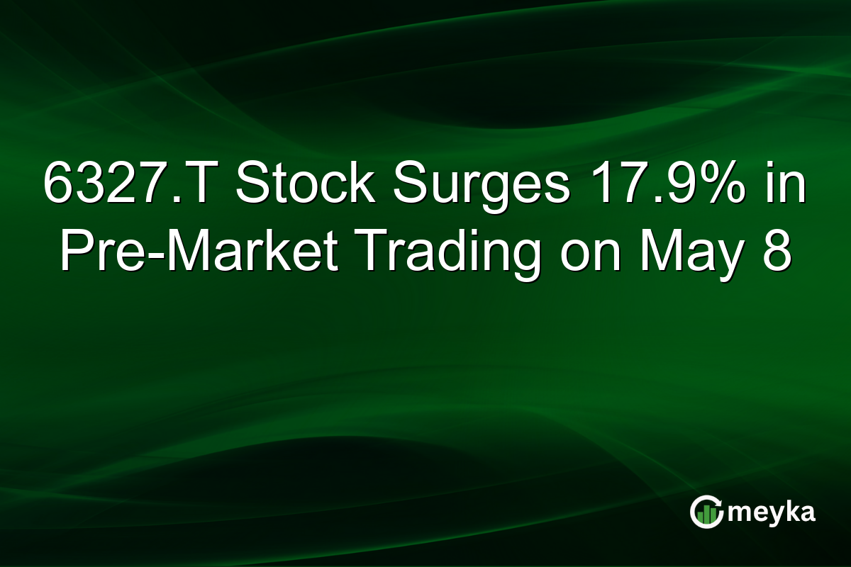 6327.T Stock Surges 17.9% in Pre-Market Trading on May 8