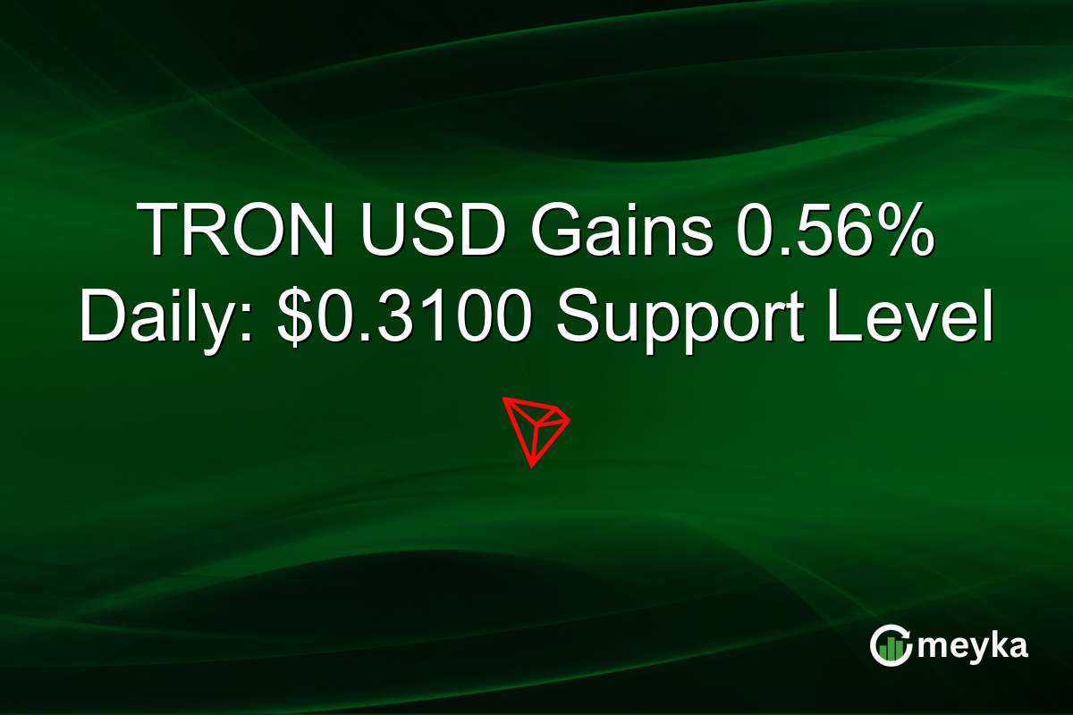 TRON USD Gains 0.56% Daily: $0.3100 Support Level