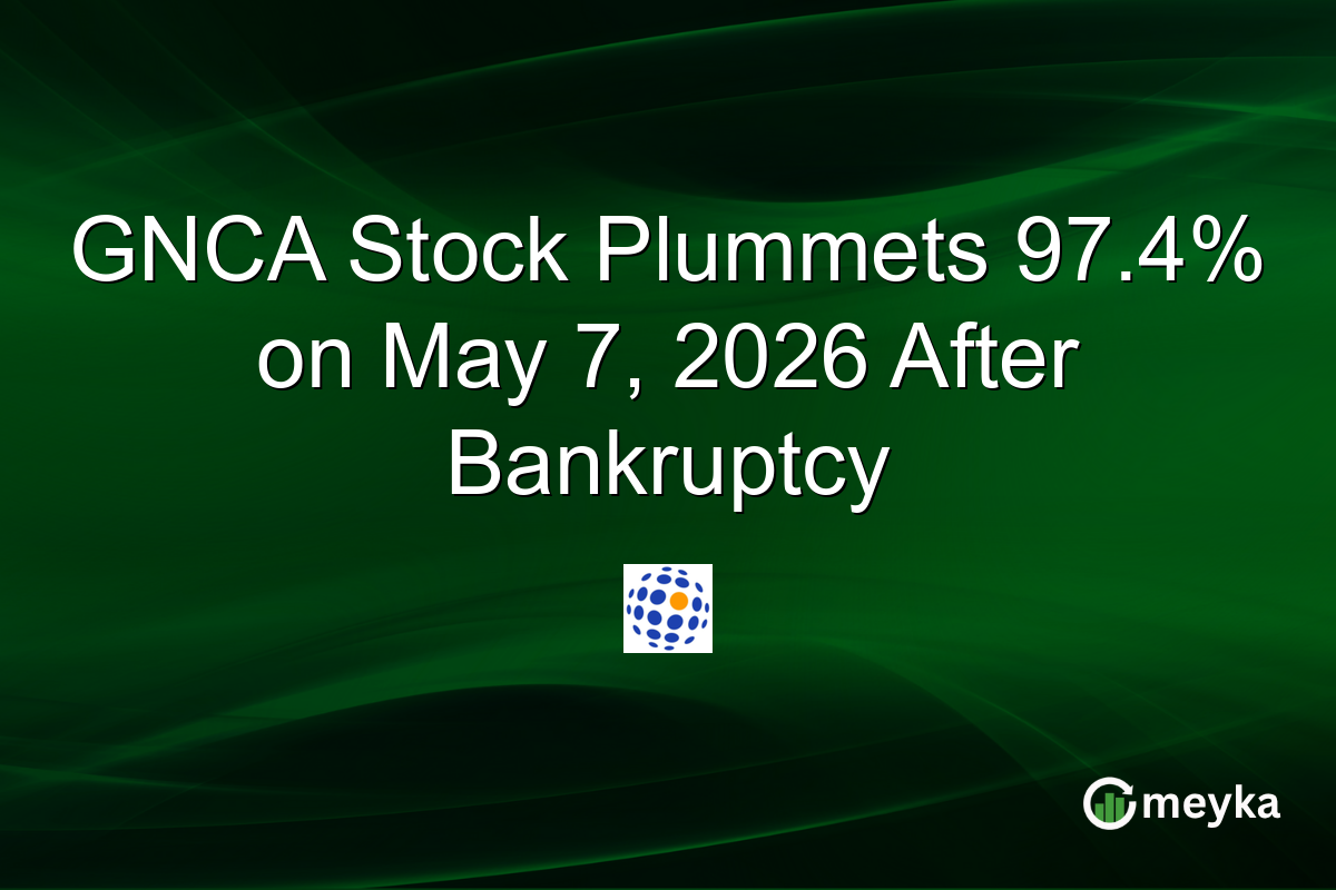 GNCA Stock Plummets 97.4% on May 7, 2026 After Bankruptcy