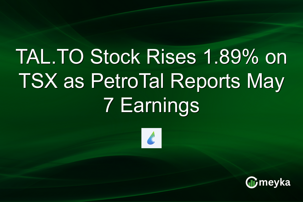 TAL.TO Stock Rises 1.89% on TSX as PetroTal Reports May 7 Earnings