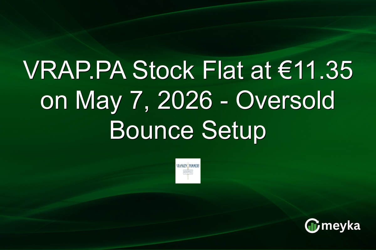 VRAP.PA Stock Flat at €11.35 on May 7, 2026 – Oversold Bounce Setup