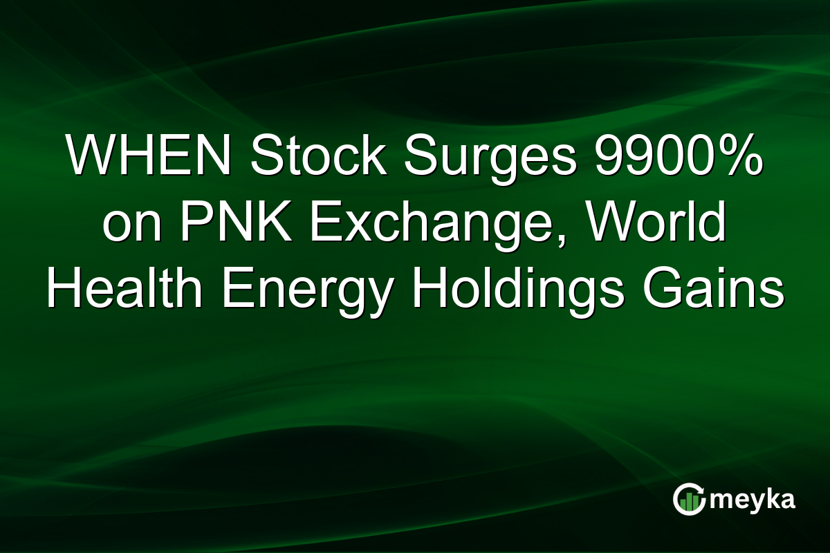 WHEN Stock Surges 9900% on PNK Exchange, World Health Energy Holdings Gains