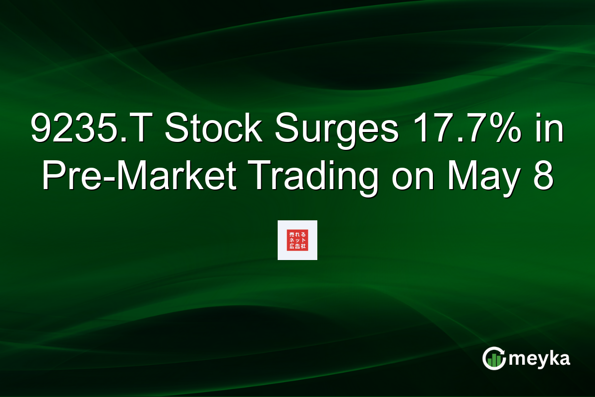 9235.T Stock Surges 17.7% in Pre-Market Trading on May 8