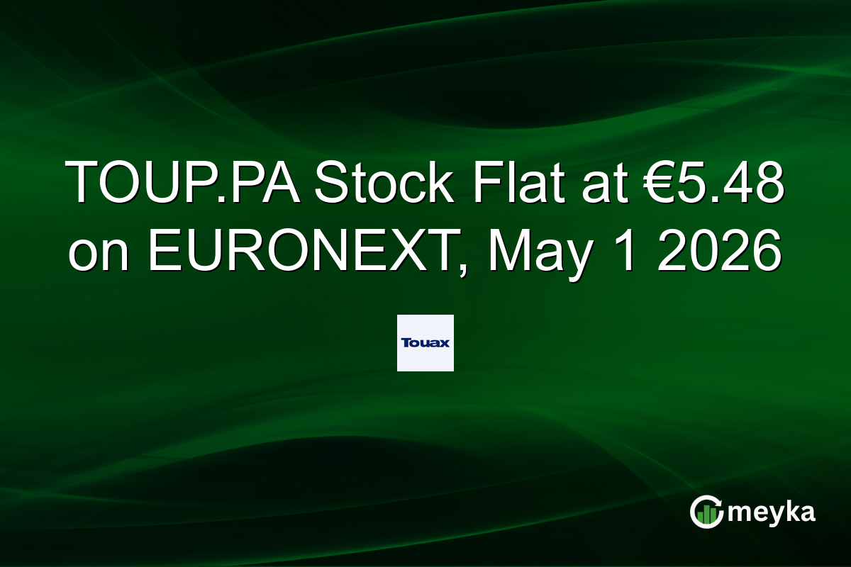 TOUP.PA Stock Flat at €5.48 on EURONEXT, May 1 2026