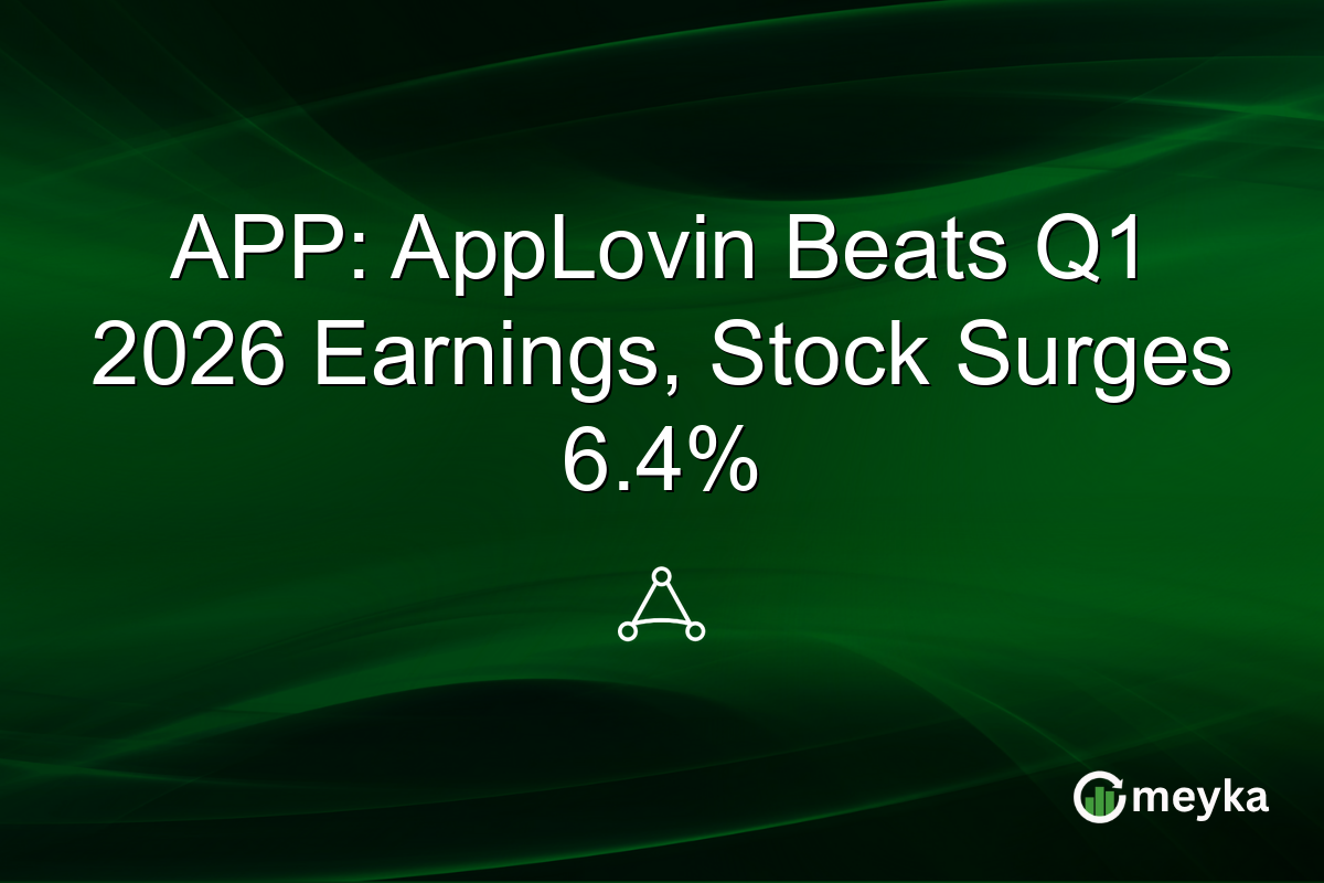 APP: AppLovin Beats Q1 2026 Earnings, Stock Surges 6.4%