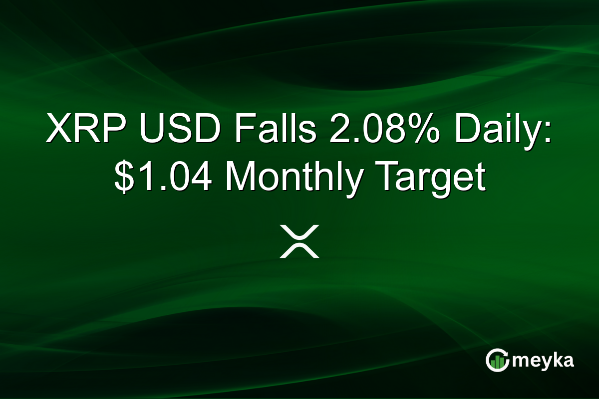 XRP USD Falls 2.08% Daily: $1.04 Monthly Target