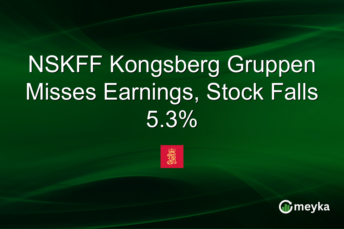 NSKFF Kongsberg Gruppen Misses Earnings, Stock Falls 5.3%