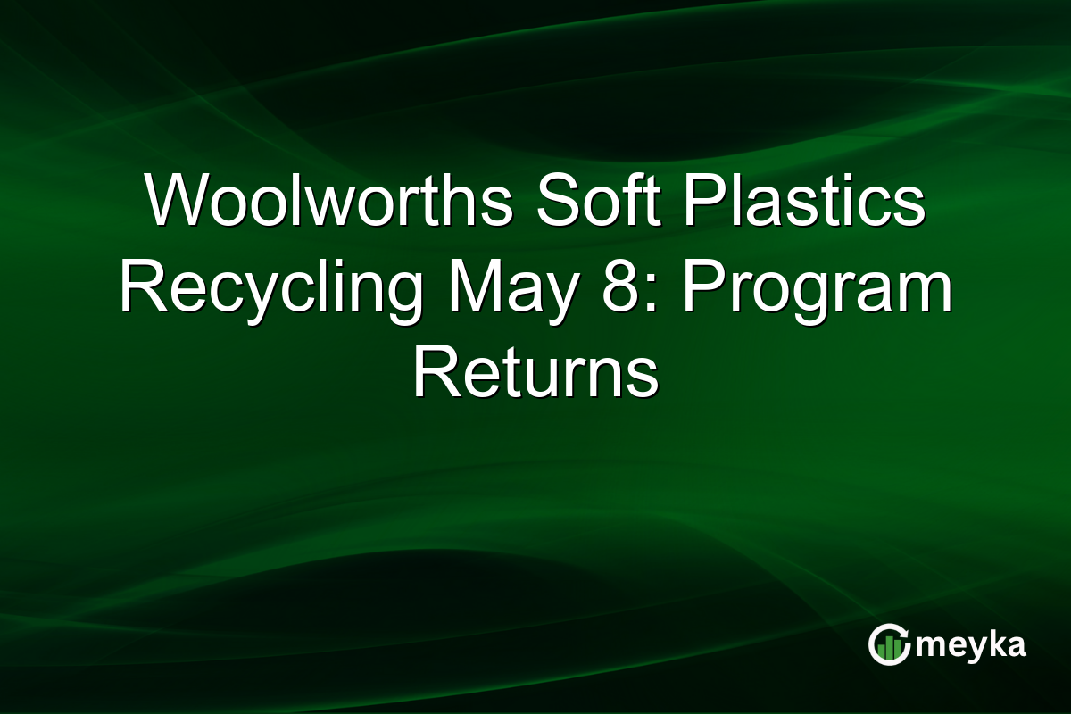 Woolworths Soft Plastics Recycling May 8: Program Returns