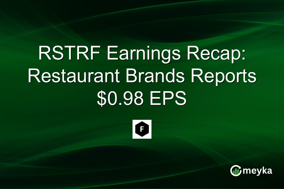 RSTRF Earnings Recap: Restaurant Brands Reports $0.98 EPS