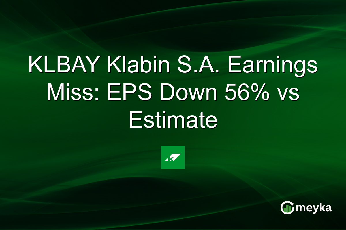 KLBAY Klabin S.A. Earnings Miss: EPS Down 56% vs Estimate