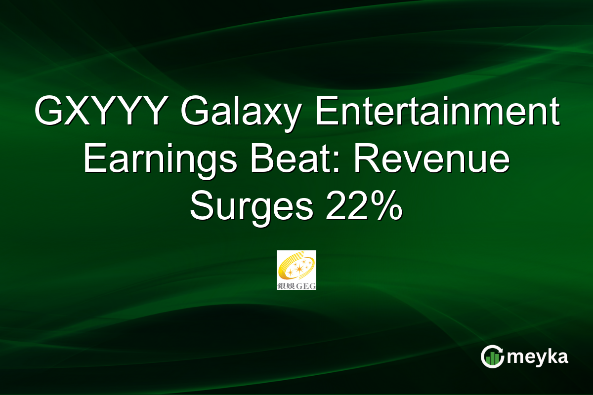 GXYYY Galaxy Entertainment Earnings Beat: Revenue Surges 22%