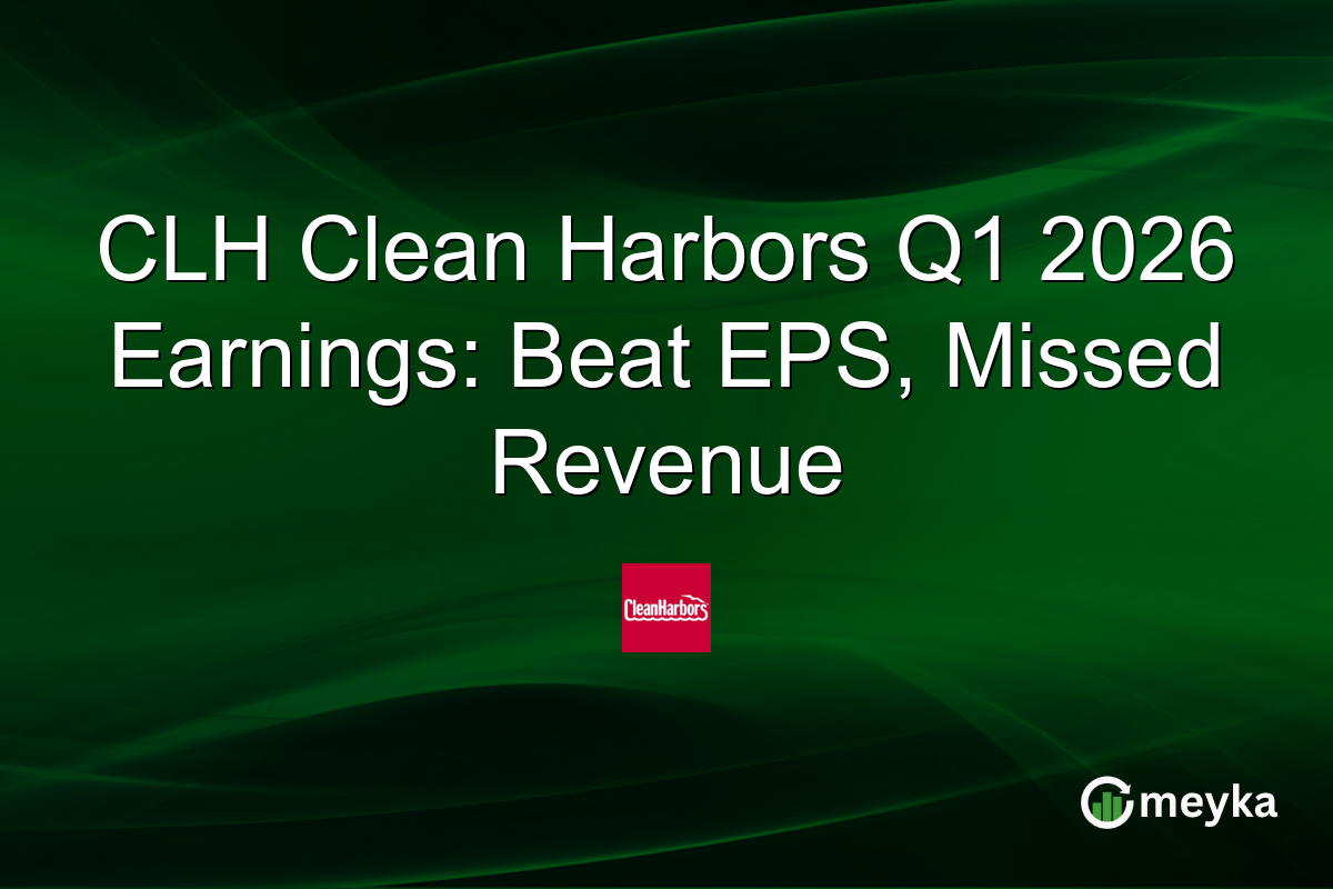 CLH Clean Harbors Q1 2026 Earnings: Beat EPS, Missed Revenue