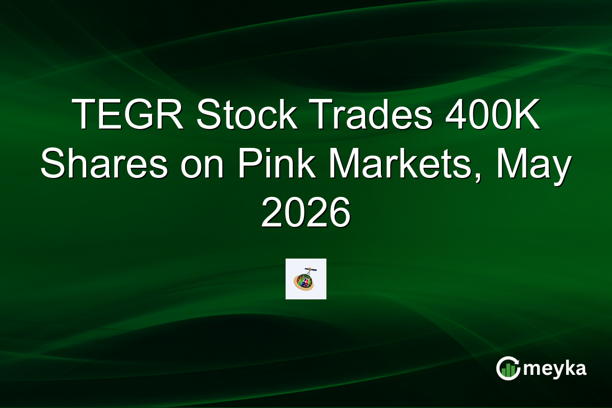 TEGR Stock Trades 400K Shares on Pink Markets, May 2026
