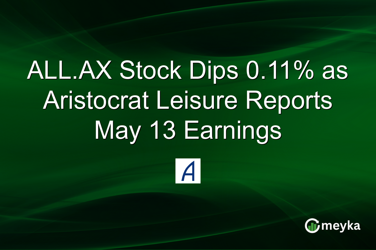 ALL.AX Stock Dips 0.11% as Aristocrat Leisure Reports May 13 Earnings