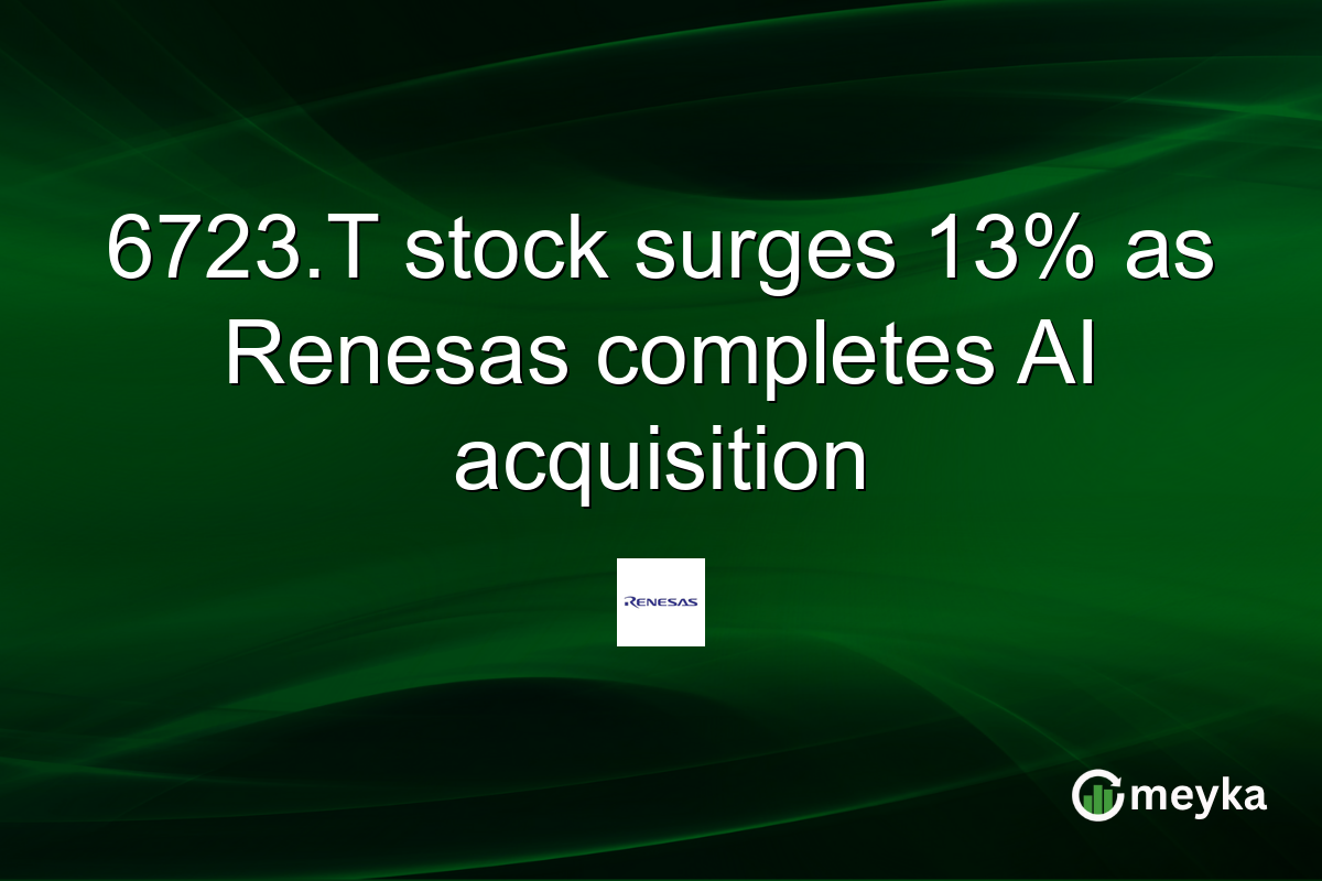 6723.T stock surges 13% as Renesas completes AI acquisition