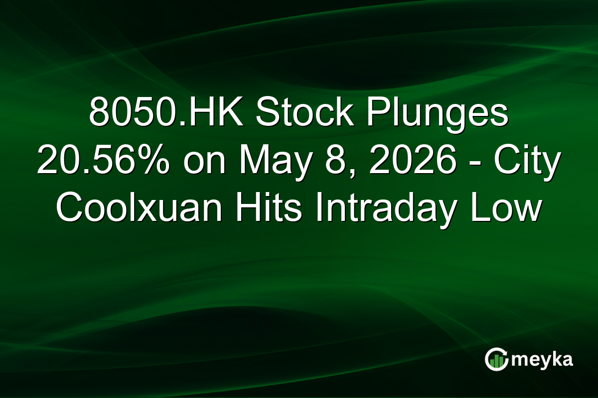 8050.HK Stock Plunges 20.56% on May 8, 2026 – City Coolxuan Hits Intraday Low